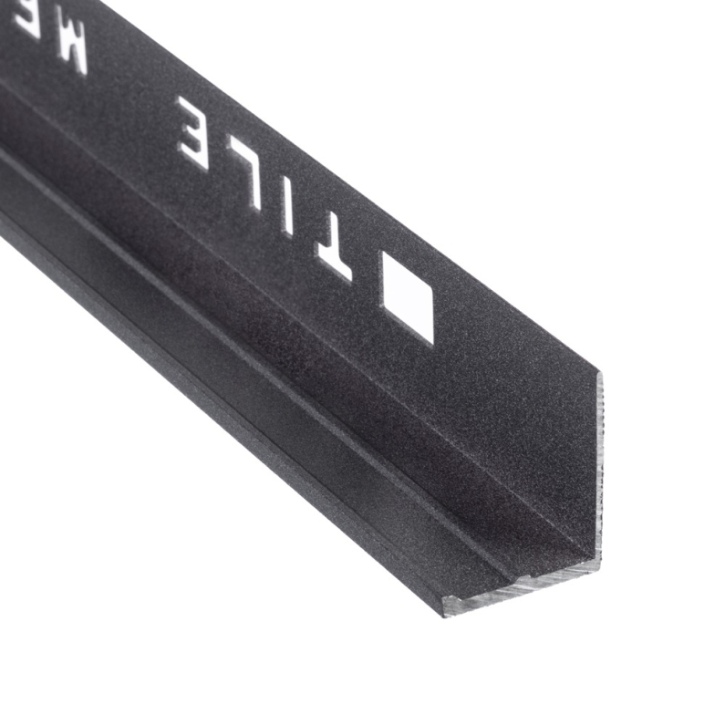 22.5mm Grey Square Edge Outdoor Tile Trim 2.4m