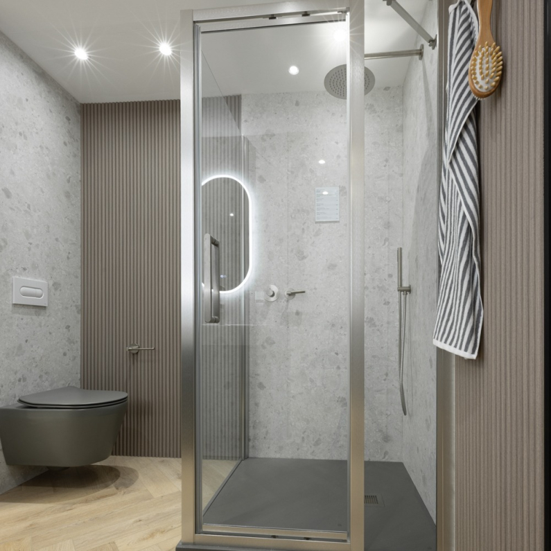 18mm Woodlux Bamboo-Effect Wall Panel Grey 275x15cm
