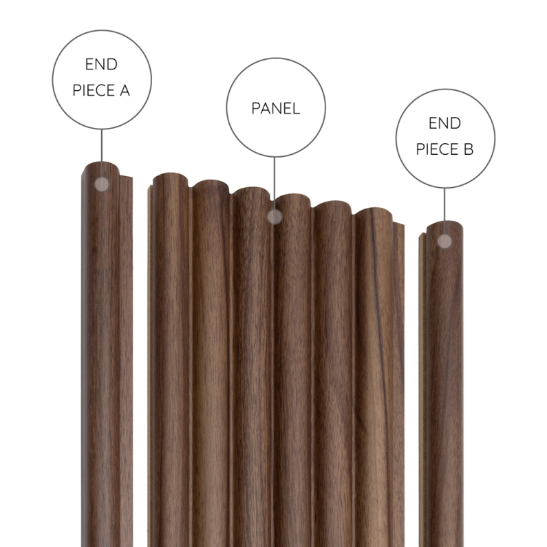 18mm Woodlux Bamboo-Effect Walnut End Piece A 275x3cm