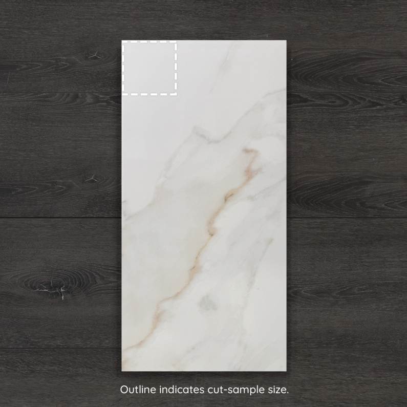 Lumiere White Natural Gloss Ceramic Wall Tile 60x30cm