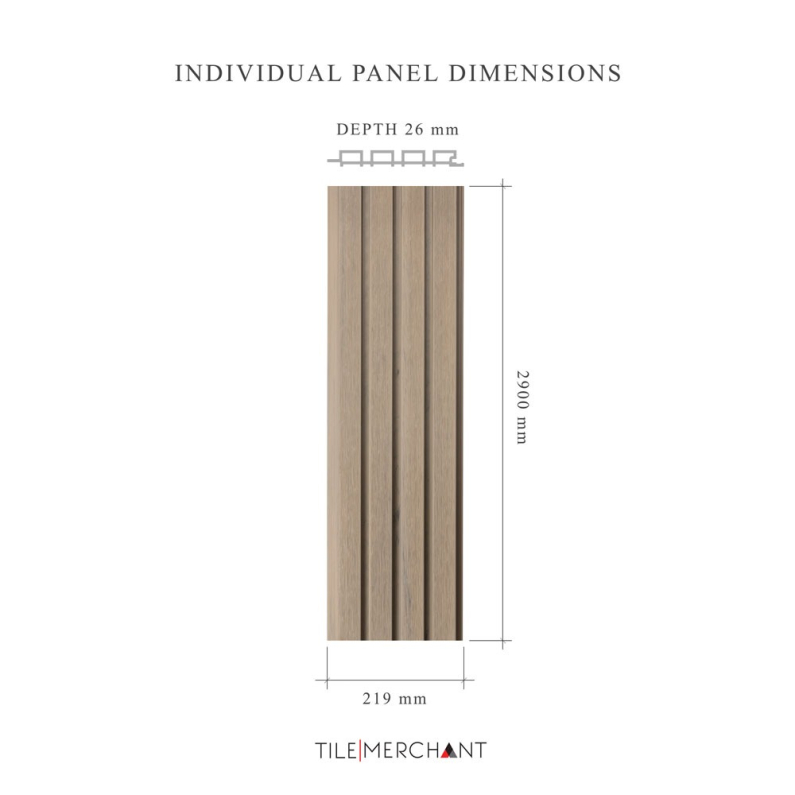26mm Exterior Composite Wall Panel Antique Grey 290x21.9cm