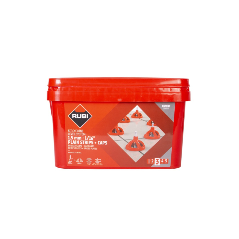 Rubi Cyclone Level System Kit 1.5mm (100 caps + 300 strips)