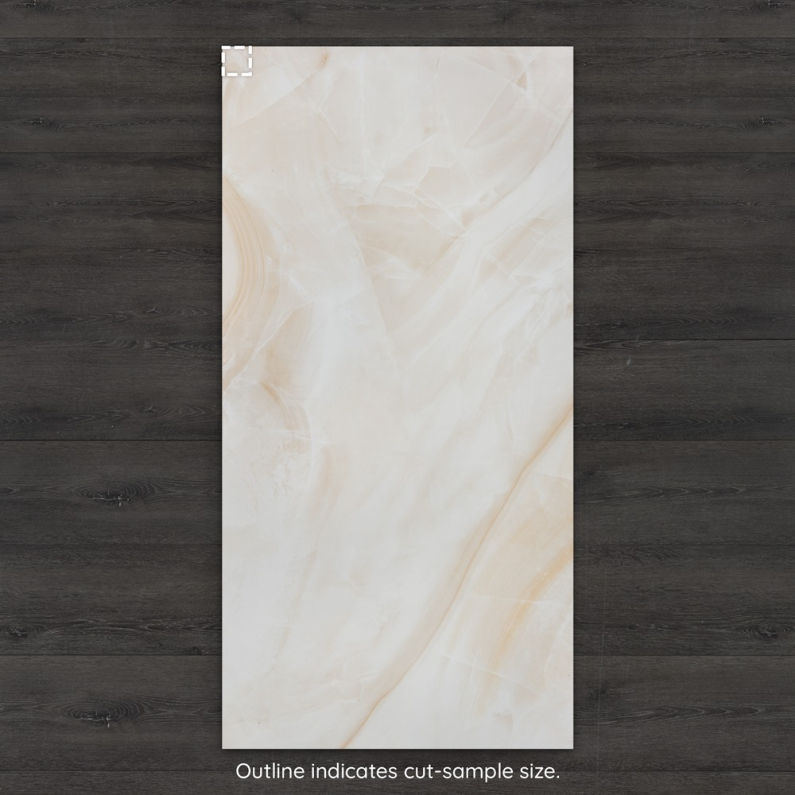 Gold Agate Onyx-Effect Polished Porcelain Tile 240x120cm