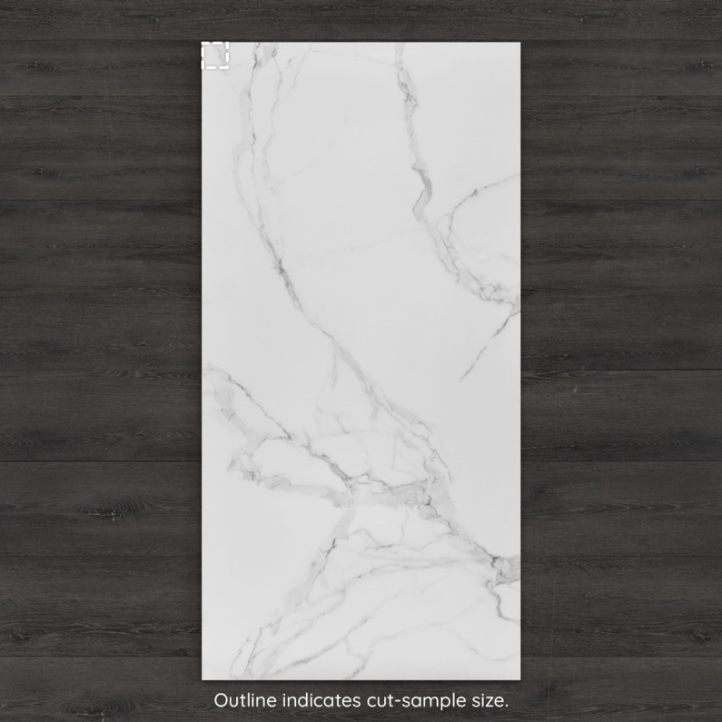 Statuario Belgia Marble-Effect Matt Porcelain Tile 240x120cm