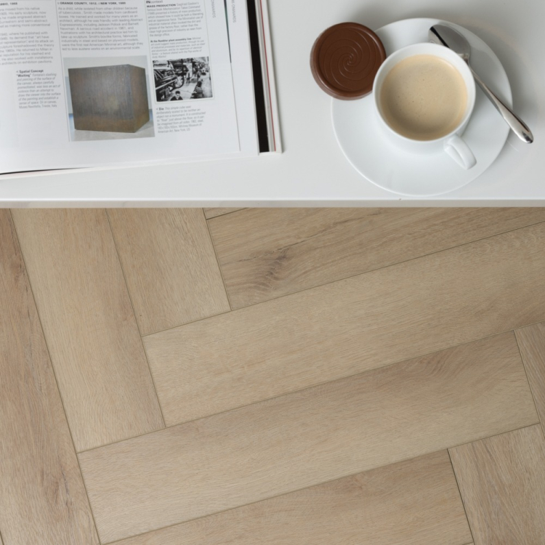 SPC Vinyl Flooring Herringbone - Eagle Oak 60x12.5cm