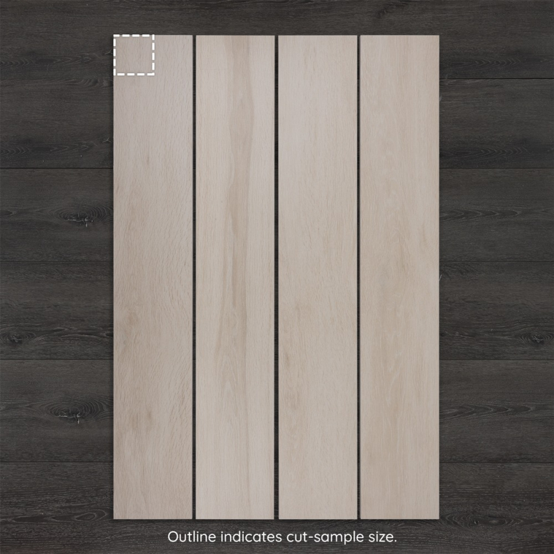 Moneo Blanco Wood-Effect Matt Porcelain Tile 120x20cm