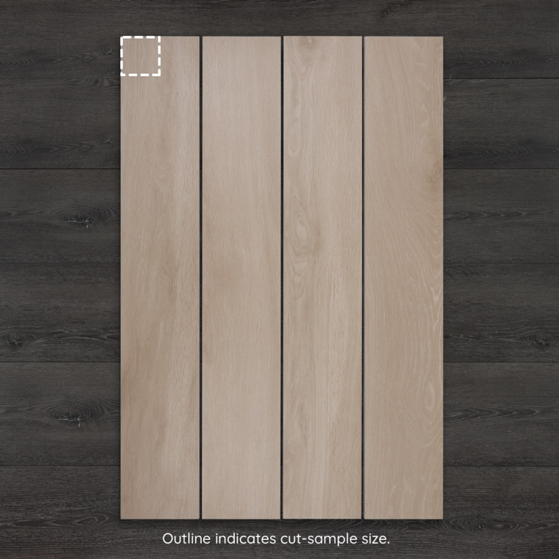 Moneo Taupe Wood-Effect Matt Porcelain Tile 120x20cm