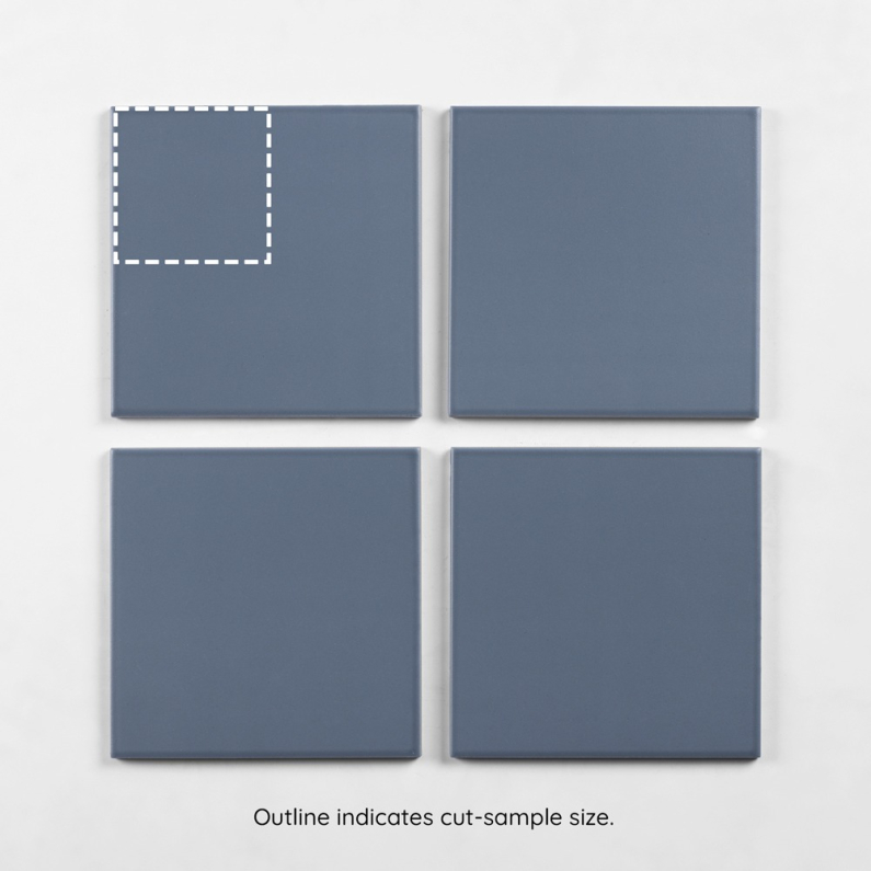 Seasons Base Blue Matt Porcelain Tile 15x15cm