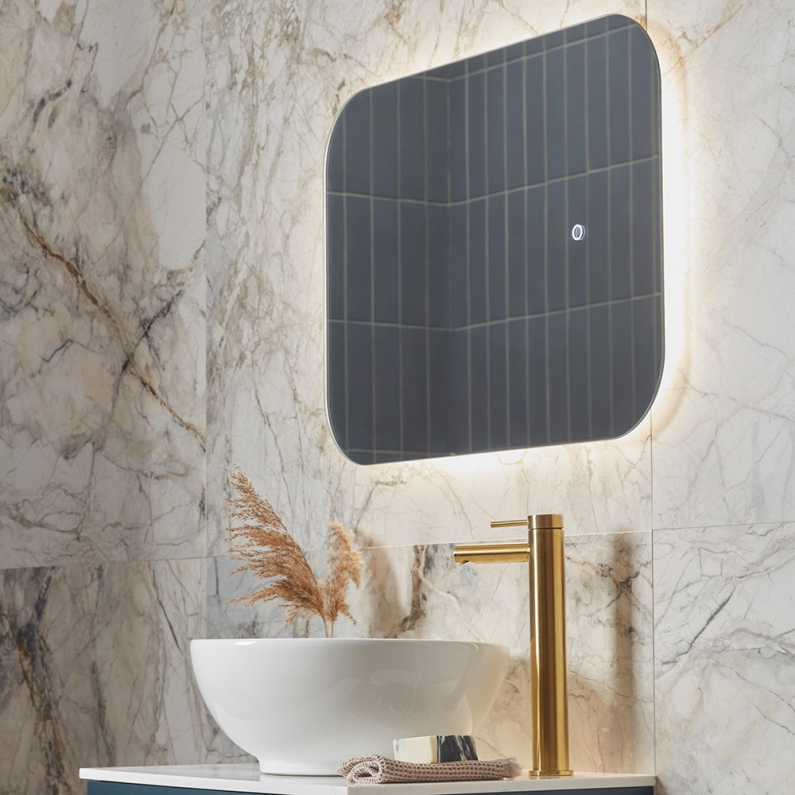 Portal Touch Illuminated Rectangular Mirror  60x80cm