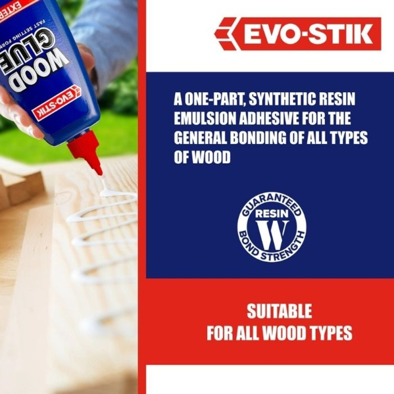 Evo-Stik Resin Exterior Wood Glue 1L