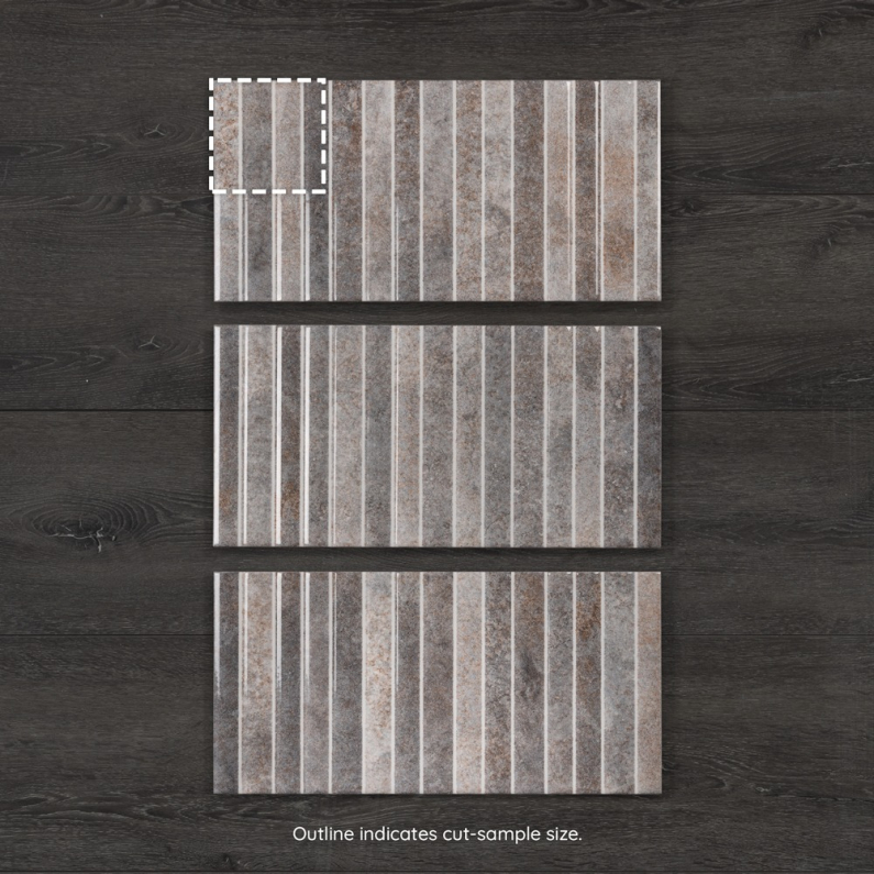 Rubik Greige Décor Gloss Ceramic Tile 30x15cm