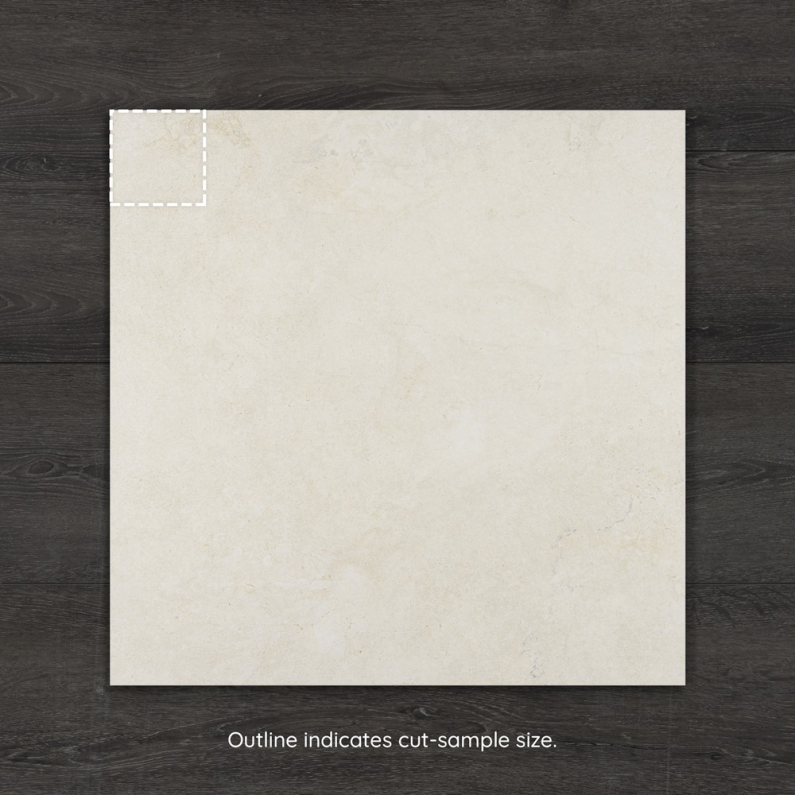 Portland Cross Cut Limestone-Effect Matt Porcelain Tile 60x60cm
