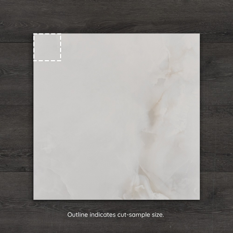 White Star Onyx-Effect Matt Porcelain Tile 60x60cm