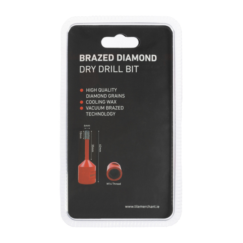 Alpha M14 Brazed Diamond Dry Drill Bit 6x64mm