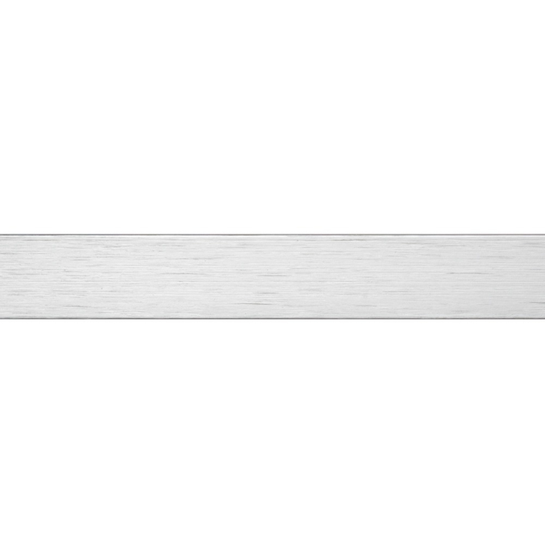 15mm Bright Silver Brushed Square Edge Tile Trim 2.4m