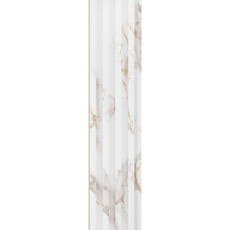 24mm Slat Wall Panel Bianco Oro 290x16.8cm
