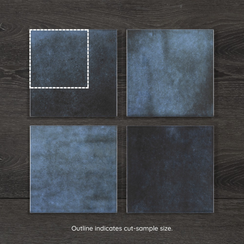 Earth Atlantic Concrete-Effect Gloss Ceramic 15x15cm