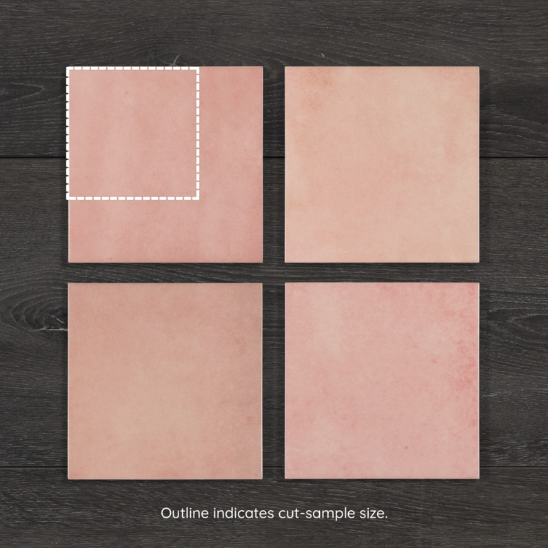 Earth Rosebud Concrete-Effect Ceramic Tile Matt 15x15cm