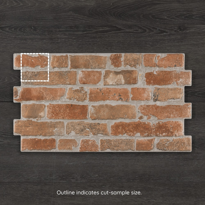 Manhattan Coto Brick-Effect Matt Porcelain Tile 31x56cm
