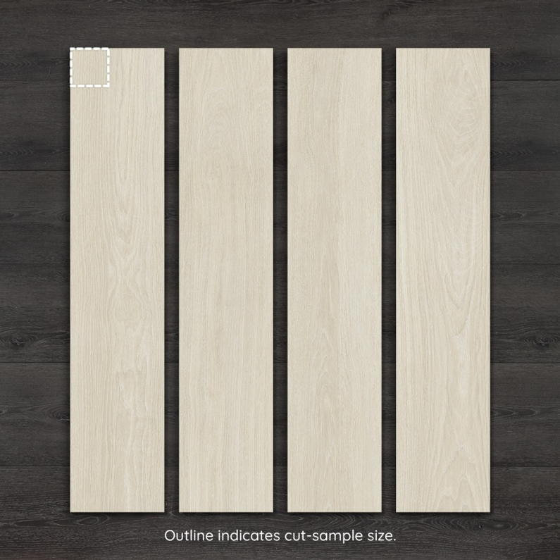 Kael Blonde Wood-Effect Matt Porcelain Tile 120x23cm