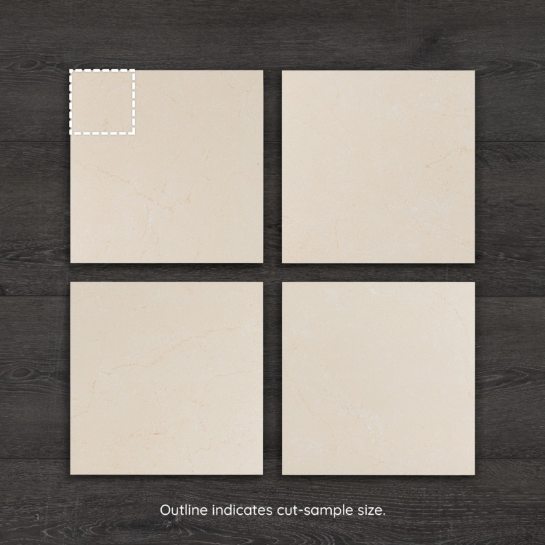 Iconic Cream Marble-Effect Checkerboard Matt Porcelain Tile 30x30cm