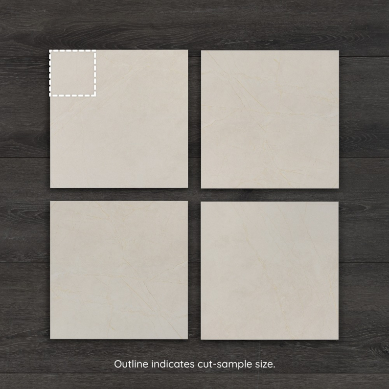 Pulpis Sand Marble-Effect Checkerboard Matt Porcelain Tile 30x30cm