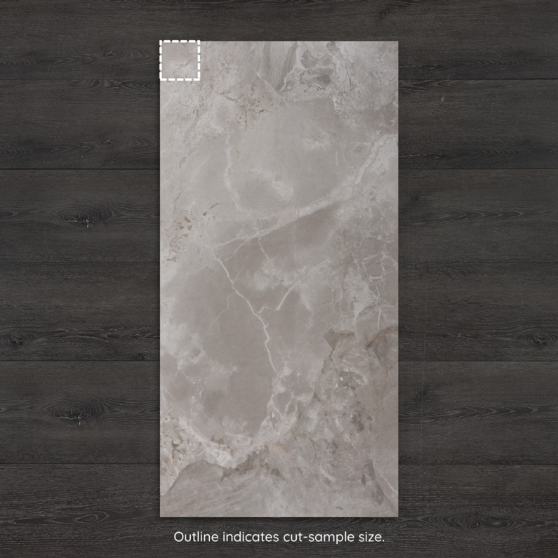 Stormcloud Grey Onyx-Effect Matt Porcelain Tile 120x60cm