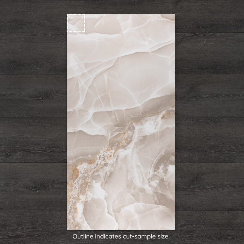 Crystal Ridge Onyx-Effect Polished Porcelain Tile 120x60cm