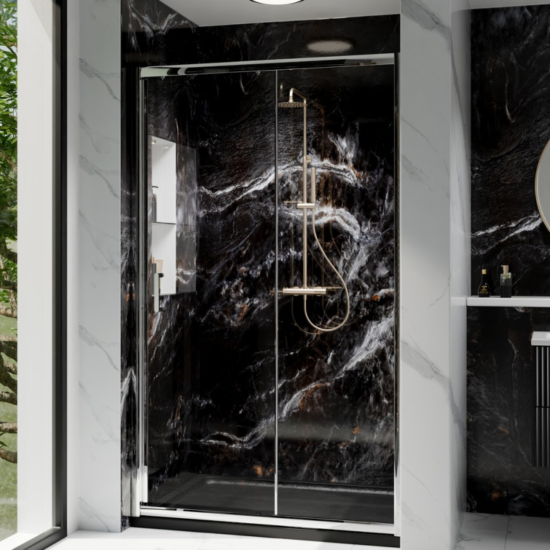 "Round Shower System/Column (Bar, Cool Touch) - Brushed Brass"