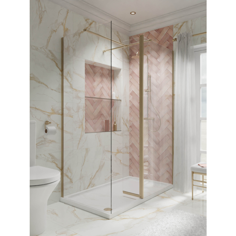 "Round Shower System/Column (Bar, Cool Touch) - Brushed Brass"