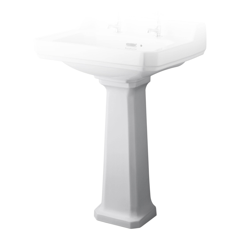 "Fitzroy Full Pedestal (Comfort Height, Exc. Basin) - White"