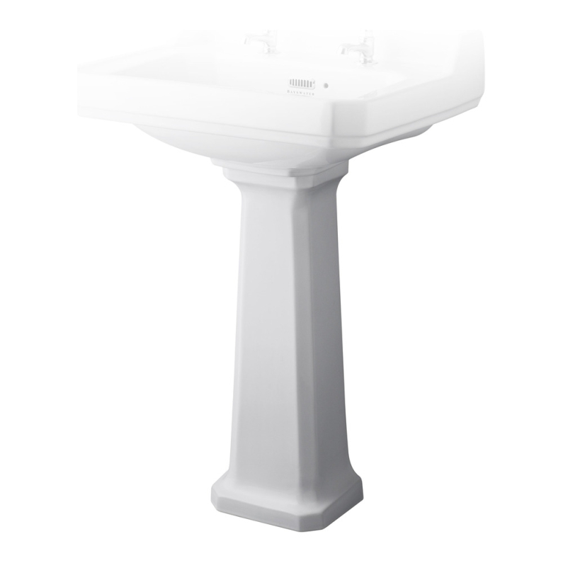 "Fitzroy Full Pedestal (Comfort Height, Exc. Basin) - White"