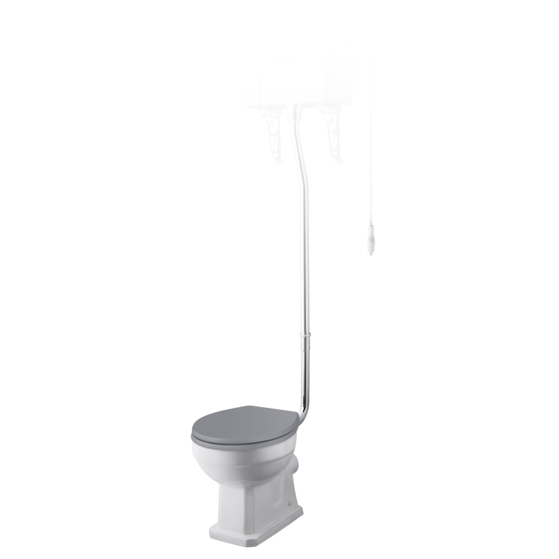 "Fitzroy Close Coupled WC Pan (Comfort Height, with Low Level Cistern) - White"