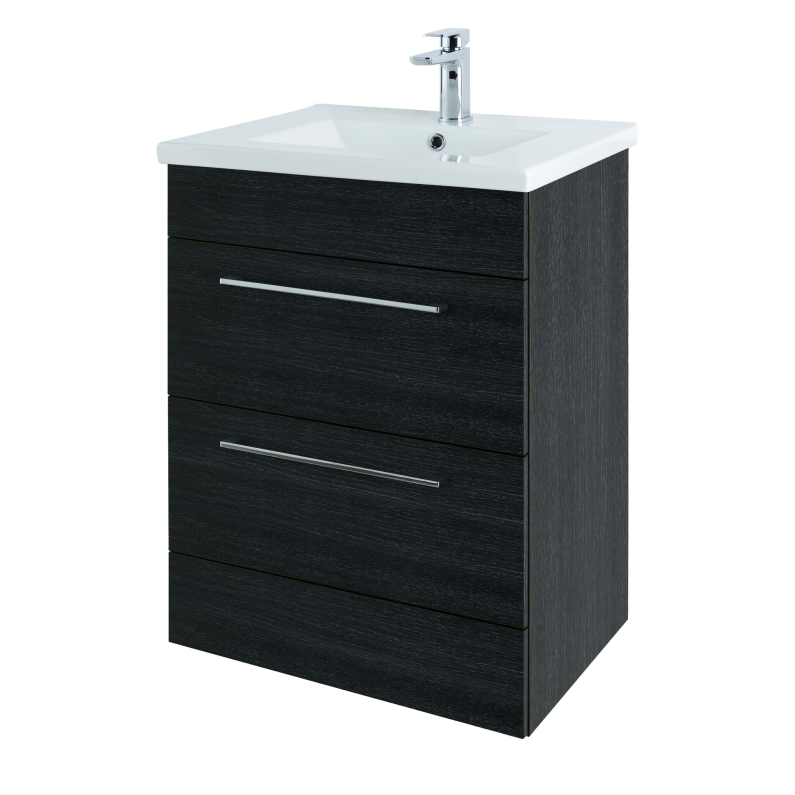 Cesena Floor Standing Vanity Unit - Shadow Black 500mm