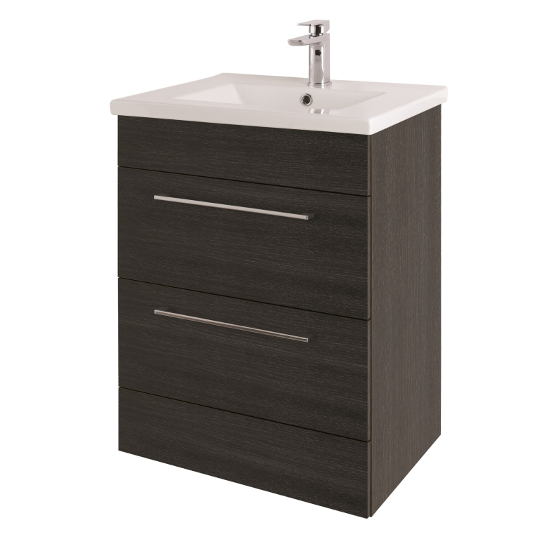 Cesena Floor Standing Vanity Unit - Shadow Black 500mm