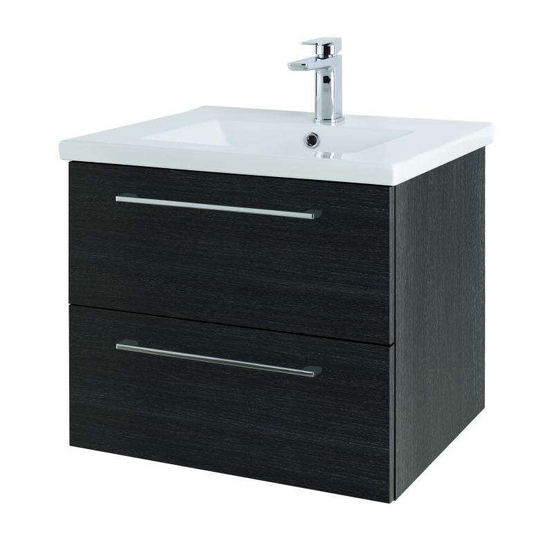 Cesena Wall Hung Vanity Unit - Shadow Black 500mm