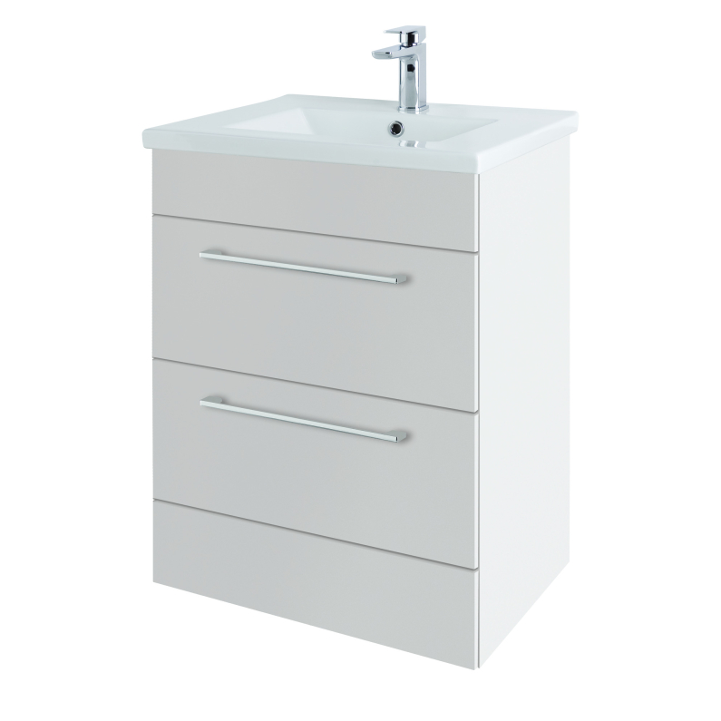 Cesena Floor Standing Vanity Unit - Gloss White 600mm