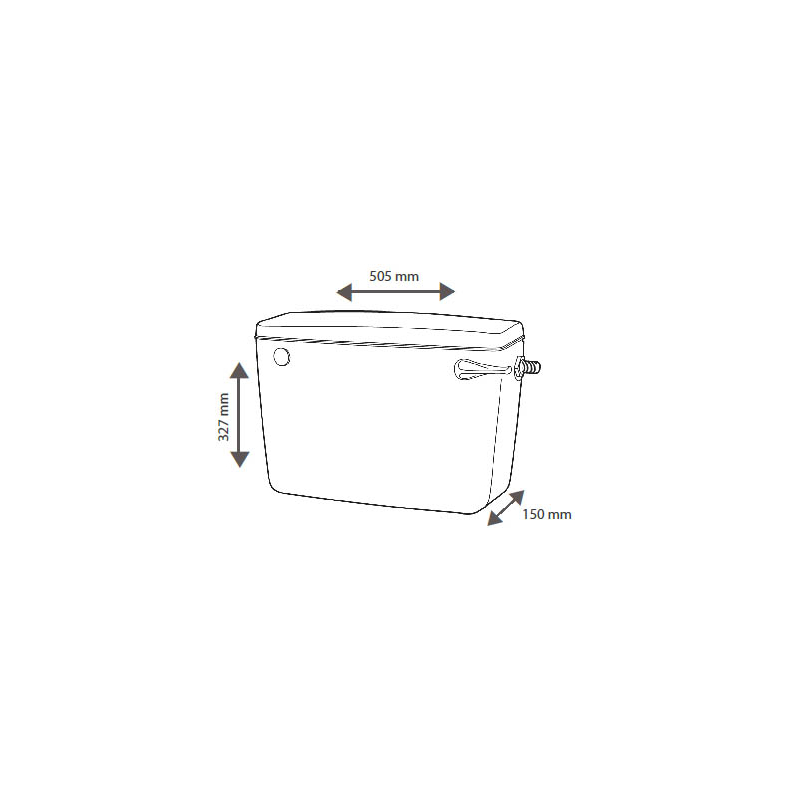 Elan Cistern (Low Level Bido) - White