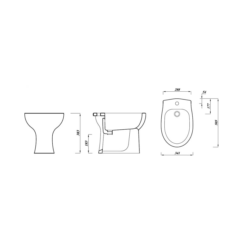 Kota Floor Standing Bidet - White