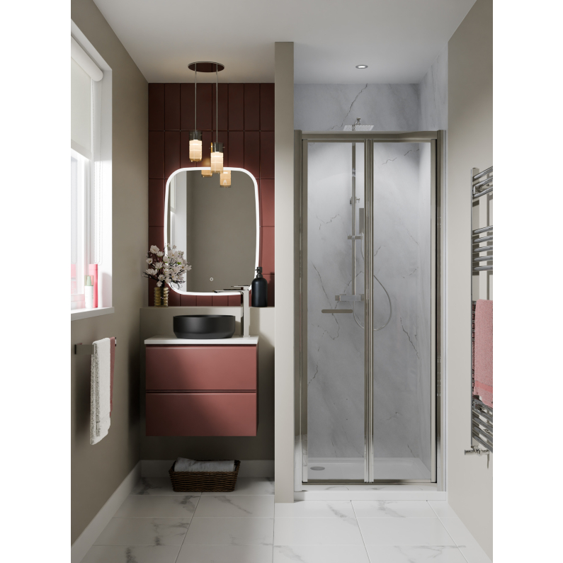 Casanuova Bifold Door - Chrome 800x800mm