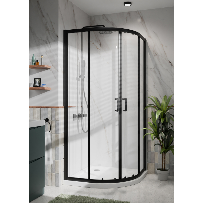 Casanuova Quadrant Enclosure - Black 900x900mm