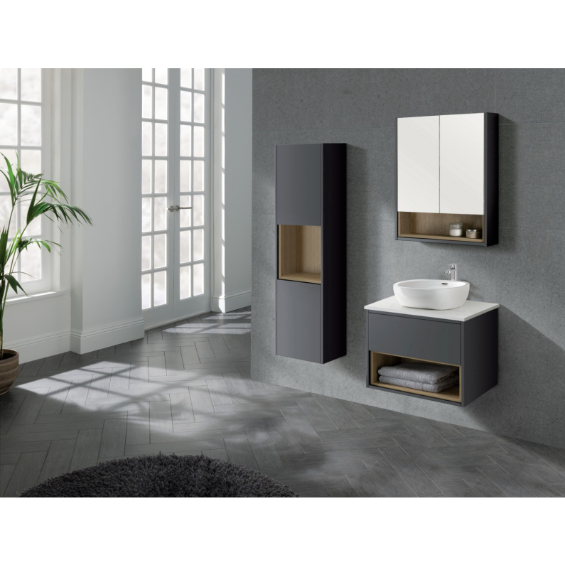 Lucca Mirror Cabinet - Anthracite 600mm
