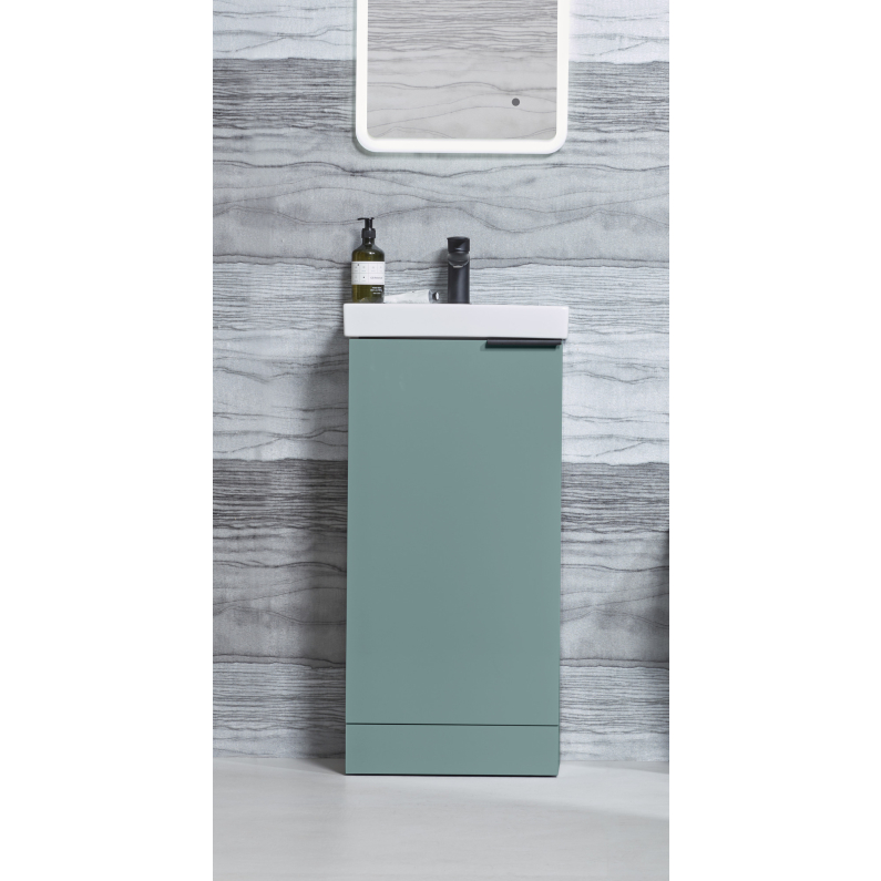 Cadence Floor Standing Cloakroom Unit - Viridian Green 390mm