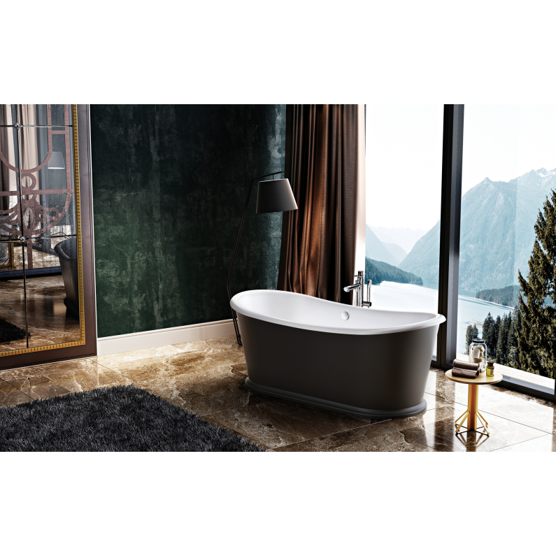 Alexander Freestanding Double Ended Bath - Dark Grey 1770x785mm