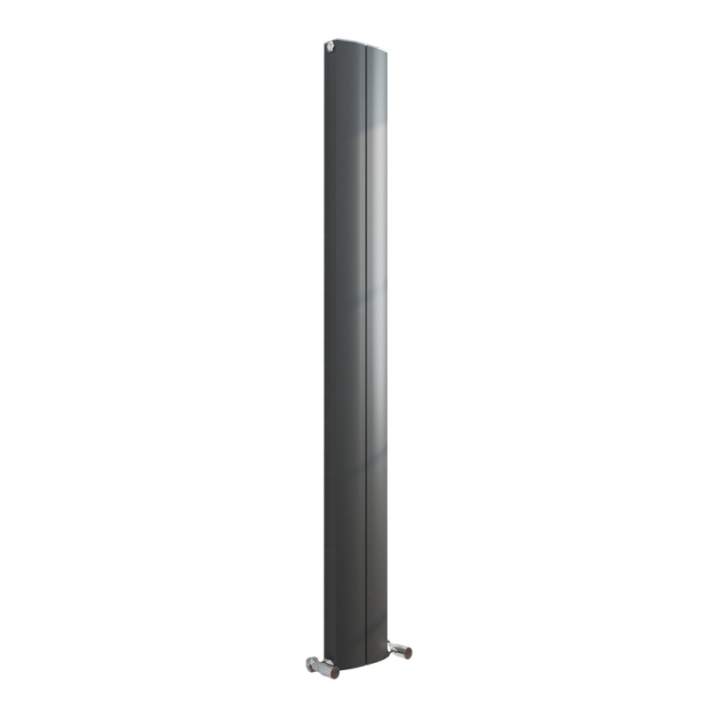 Jupiter Heated Towel Rail (Vertical Designer) - Black 1800x185mm