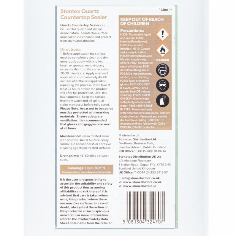 Stontex Quartz Countertop Sealer 1L