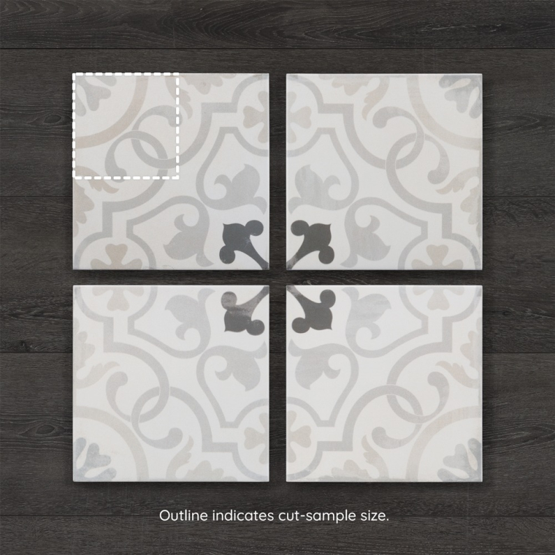 Decor Linked Pattern Matt Porcelain Tile 18.7x18.7cm