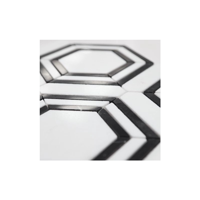 Ealing Bianco Carrara Marble Mosaic 28x33cm
