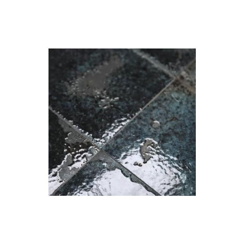 Metro Alma Azul Gloss Porcelain Wall Tile 30x10cm