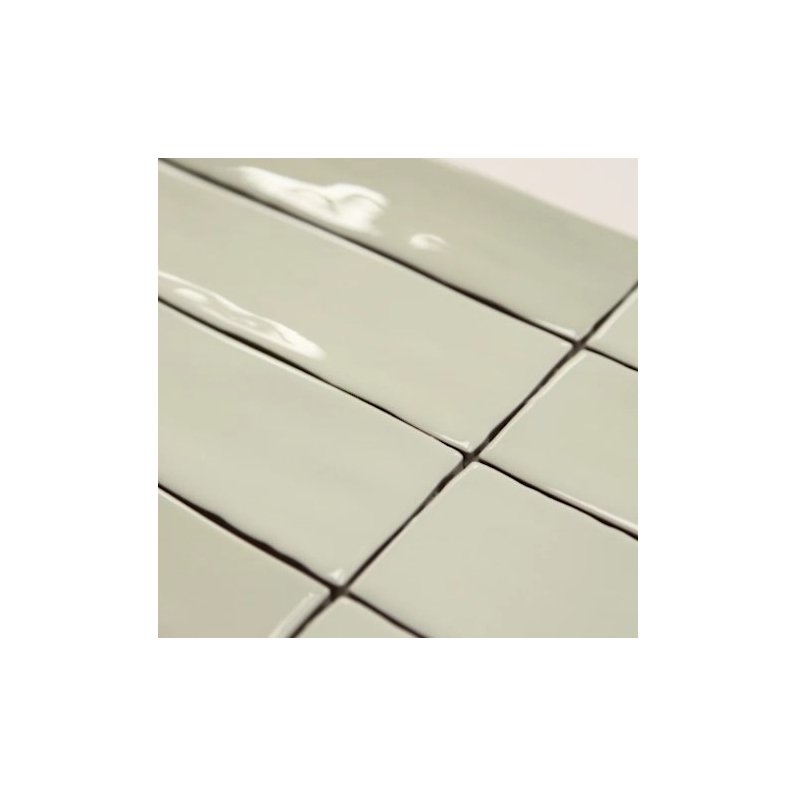 Downtown Verde Gloss Ceramic Wall Tile 25x5cm
